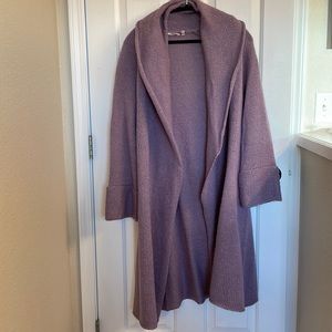 Soft surroundings lavender sweater duster